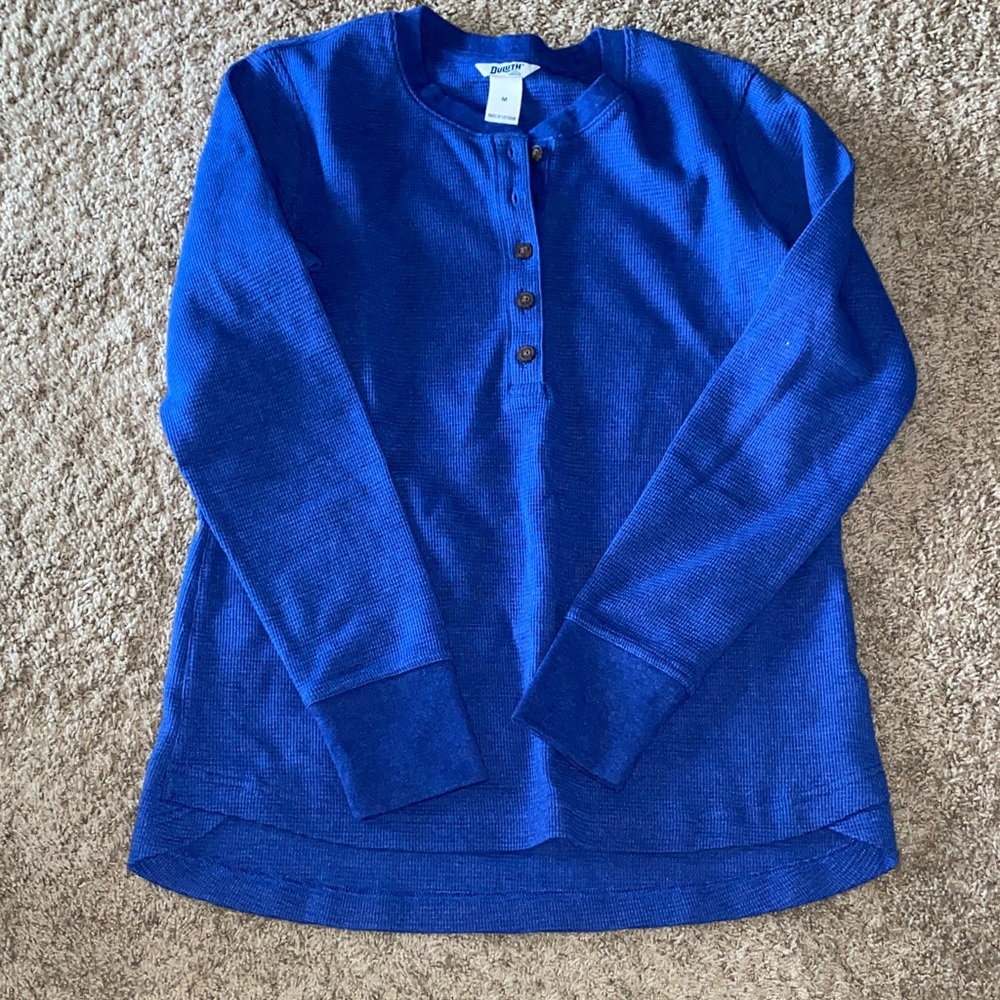 Duluth Trading Co Blue Long Sleeve Tee
